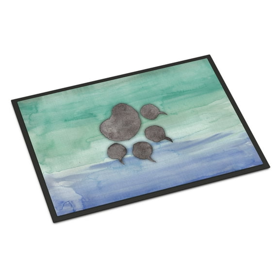 Cat Paw Watercolor Door Mat