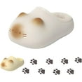 thumbnail image 1 of Cat Paws Footprints Height Increase Slippers, Fluffy Plush Fleece Indoor Footwear with Waterproof Non-Slip Sole and Arch Support, Warm Cozy Winter Slippers, 1 of 8