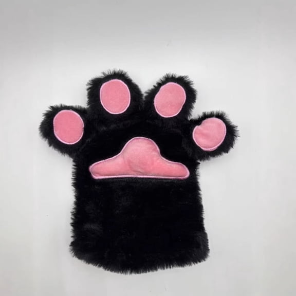 Cat Paws Gloves, Furry Cute Hand Gear Cosplay Costume Accessories, Great for Pranks, Parties & Pet Entertainment, Single, Black