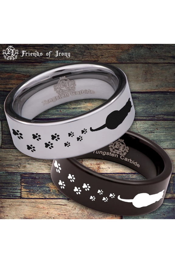 Cat Paws Tungsten Carbide Ring