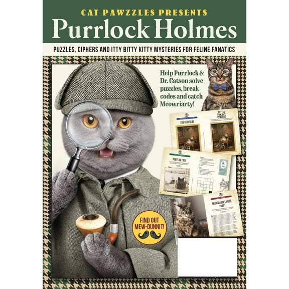 Cat Pawzzles - Purrlock Holmes V2: Solve Puzzles, Ciphers, Kitty Mysteries, Clues, Crosswords, Hidden Letters, Rhymes, Spot The Difference, Boost Deductive Reasoning, De-Stress Catch Meowriarty!