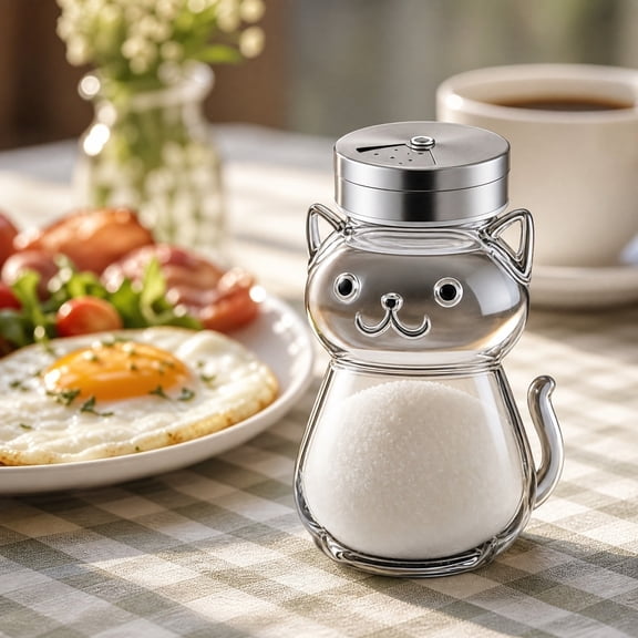 Cat Pepper Shakers Set Funny Animal Salt Seasoning Dispenser Kitchen Table Decor Father's Day Gift Home Dining Barbecue Summer Party Ceramic Cute