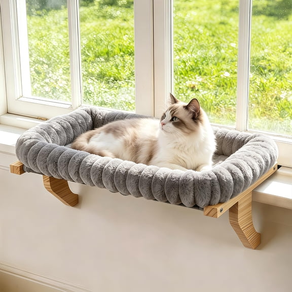 Cat Perch Gray Medium Window Sill Use