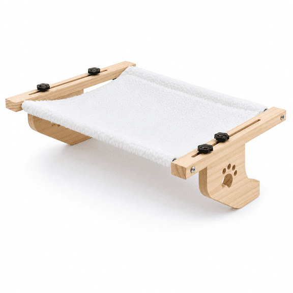 Cat Perch White 27.5''L X 15''W Window Sill Hammock Seat