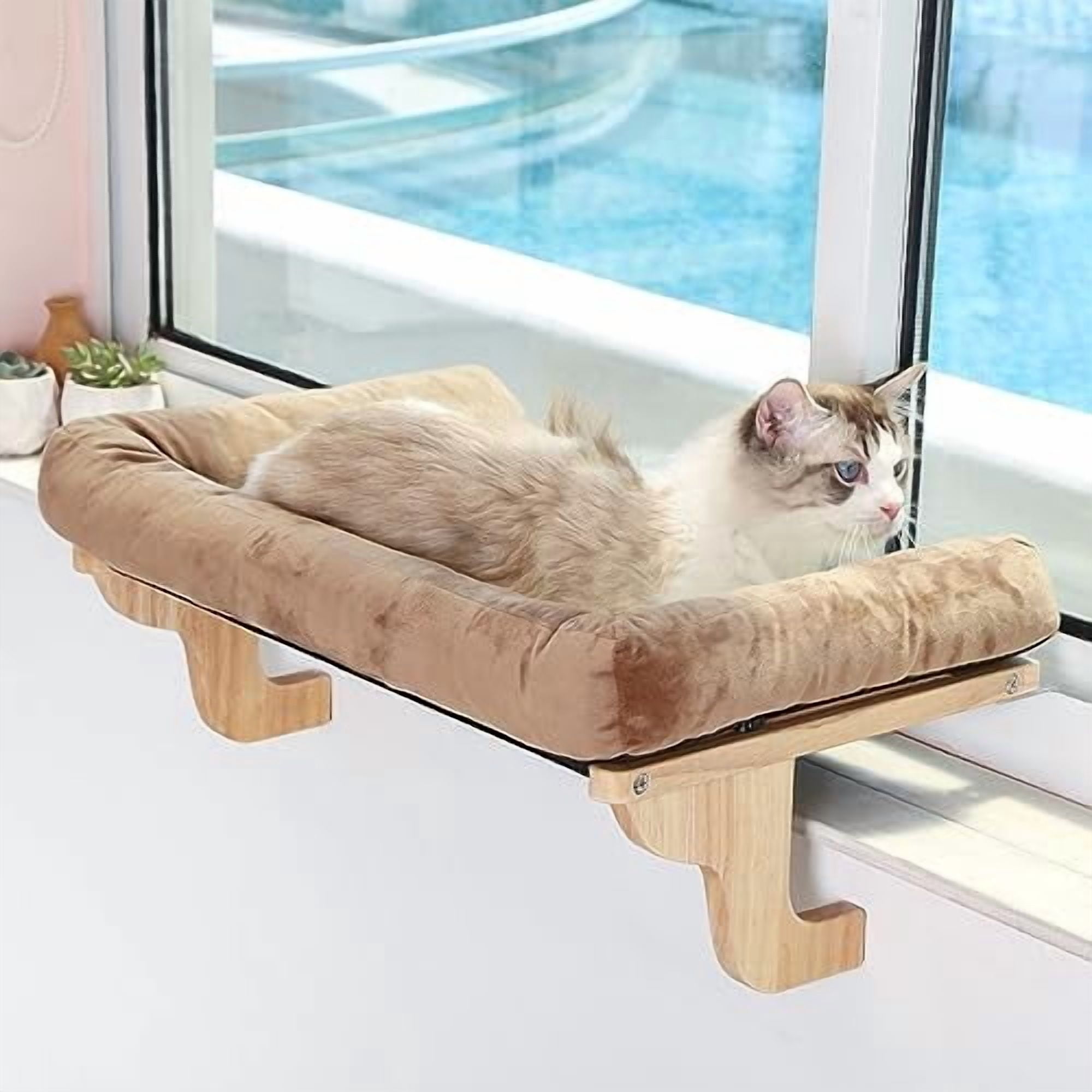 Cat Perch for Window Sill with Bolster
