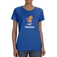 thumbnail image 1 of Cat Person Graphic Design Women T-Shirt, Female Medium, 1 of 4