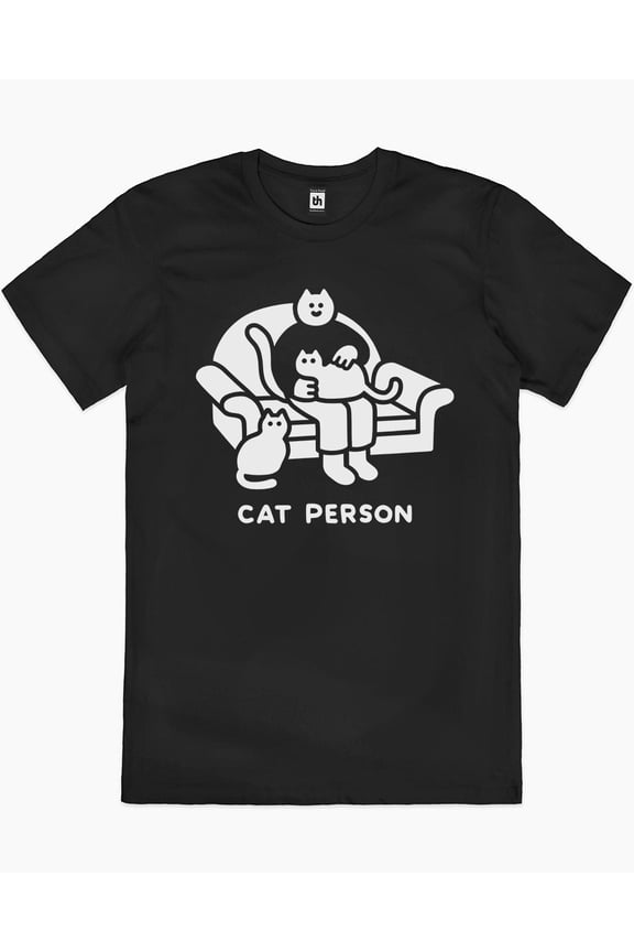 Cat Person T-Shirt Australia Online colour_black