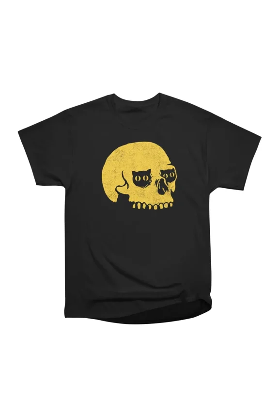 Cat Persons Skull T-Shirt Tee Gift For Him Merch For Her Apparel For Friend