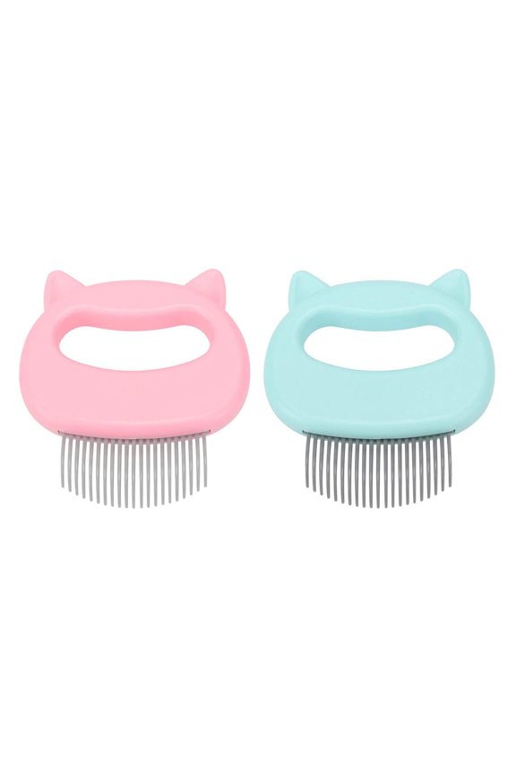 Cat Pet Hair Removal and Massaging Shell Comb Brush - 2 Pack