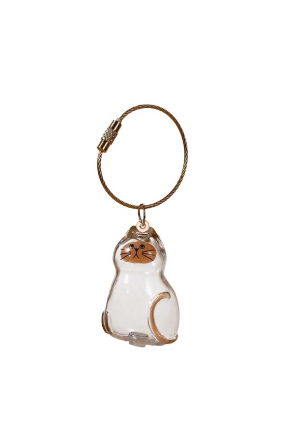 Cat Pet Keepsake Funeral Supplies, DIY Pet Fur Memory Capsule, Memorial Keychain for Cats, Transparent Transparent Material Pets Fur Keepsake, Self-Fill cat Memorial Gift for Pets Lovers