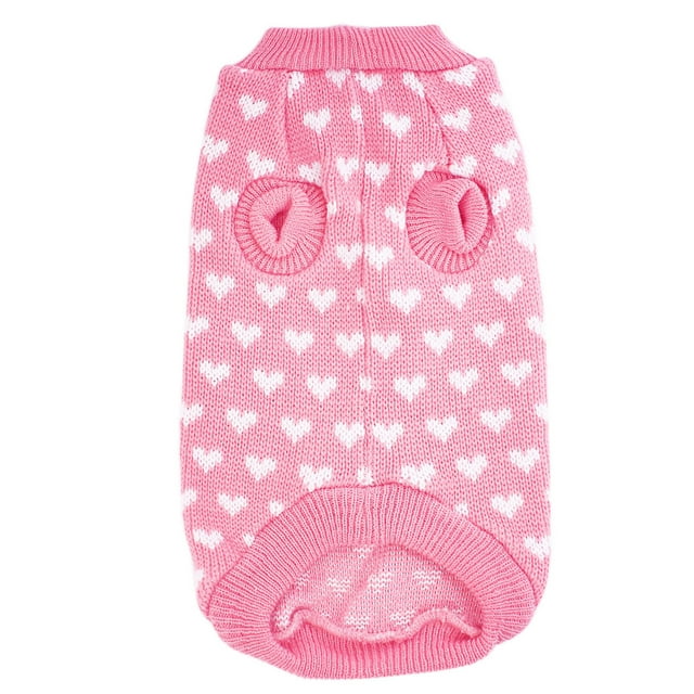Cat Pet Sweater Cute Heart Pattern Dog Clothes Pet Supplies Med Dog