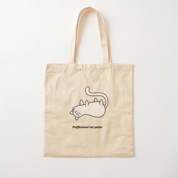 Cat Petter Canvas Tote Bags, Reusable Shopping Bag
