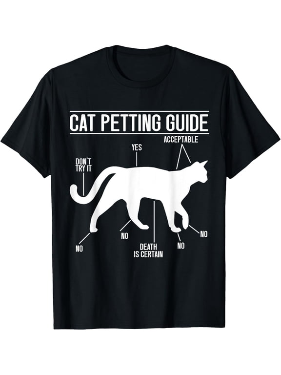Cat Petting Guide Cat Lovers Cat Owner T-Shirt