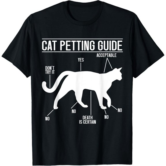 Cat Petting Guide Cat Lovers Cat Owner T-Shirt