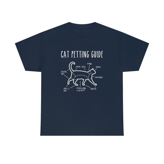 Cat Petting Guide - Funny Kitten Shirt - Fur Baby Cat Gift Tee - ID: 364