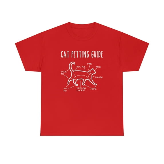 Cat Petting Guide - Funny Kitten Shirt - Fur Baby Cat Gift Tee - ID: 364