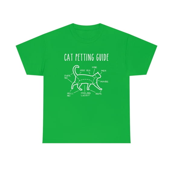 Cat Petting Guide - Funny Kitten Shirt - Fur Baby Cat Gift Tee - ID: 364