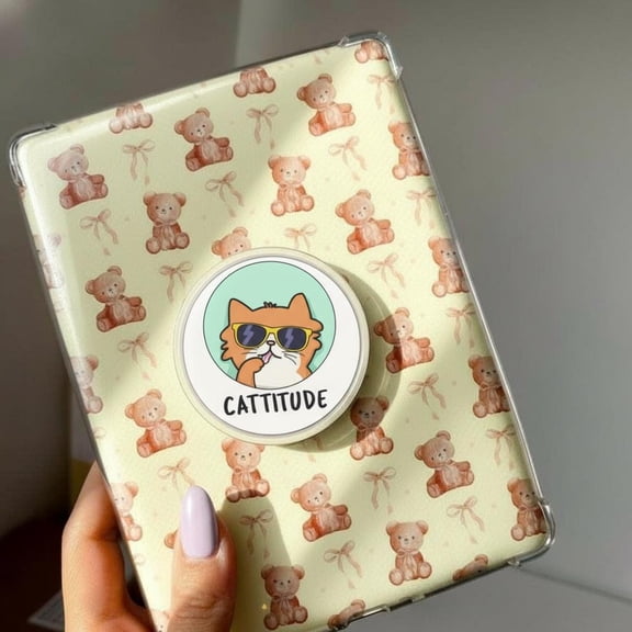 Cat Phone, Funny Cat Phone, Cute Kawaii Cat Lover Phone Grip, Animal Lover Phone Holder, E-Reader Accessory