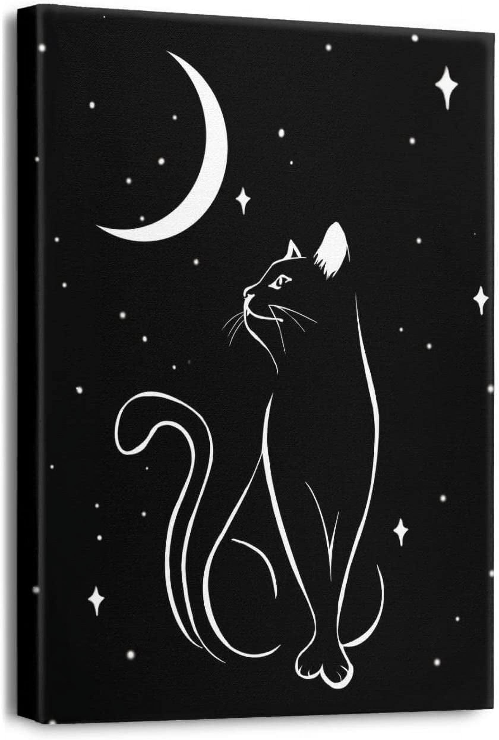 Cat Pictures Wall Decor Black And White Canvas Wall Art for Bedroom cat-pictures-wall-decor-black-and-white-canvas-wall-art-for-bedroom