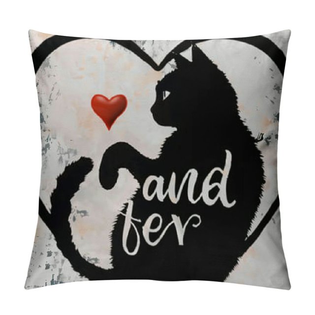 Cat Pillow Cover Decor,Life is Better with A Cat Pillow Cover,Cat Gifts