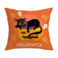 Cat Pillow Covers Throw Pillow Cover, Happy Halloween17.7×17.7" Lovely