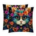 thumbnail image 1 of Cat Pillows Set of 2 | Decorative Covers Pillows with Unique Patterns | Available in 16x16, 18x18, and 20x20 Inches | for Home Decor and Gifting, 1 of 6