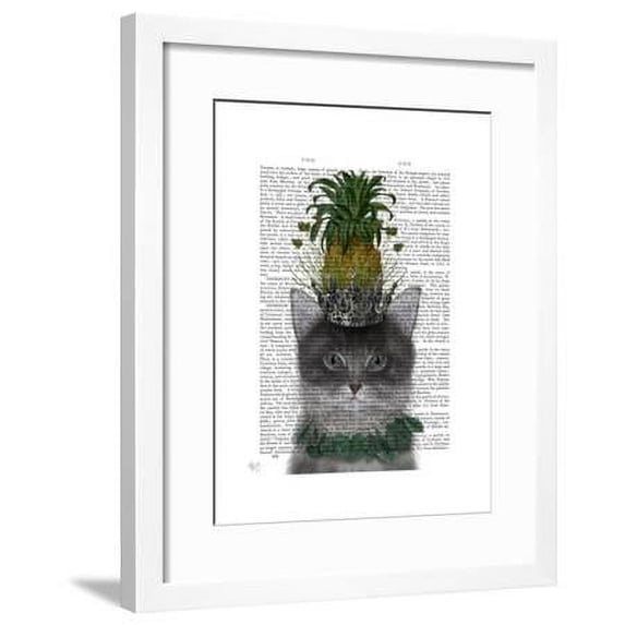 Cat, Pineapple Puss, Animals Framed Art Print Wall Art by Fab Funky Sold by Art.Com