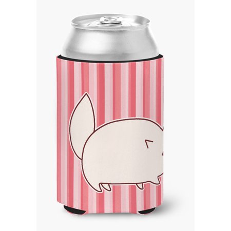 Cat Pink Stripes Can or Bottle Hugger