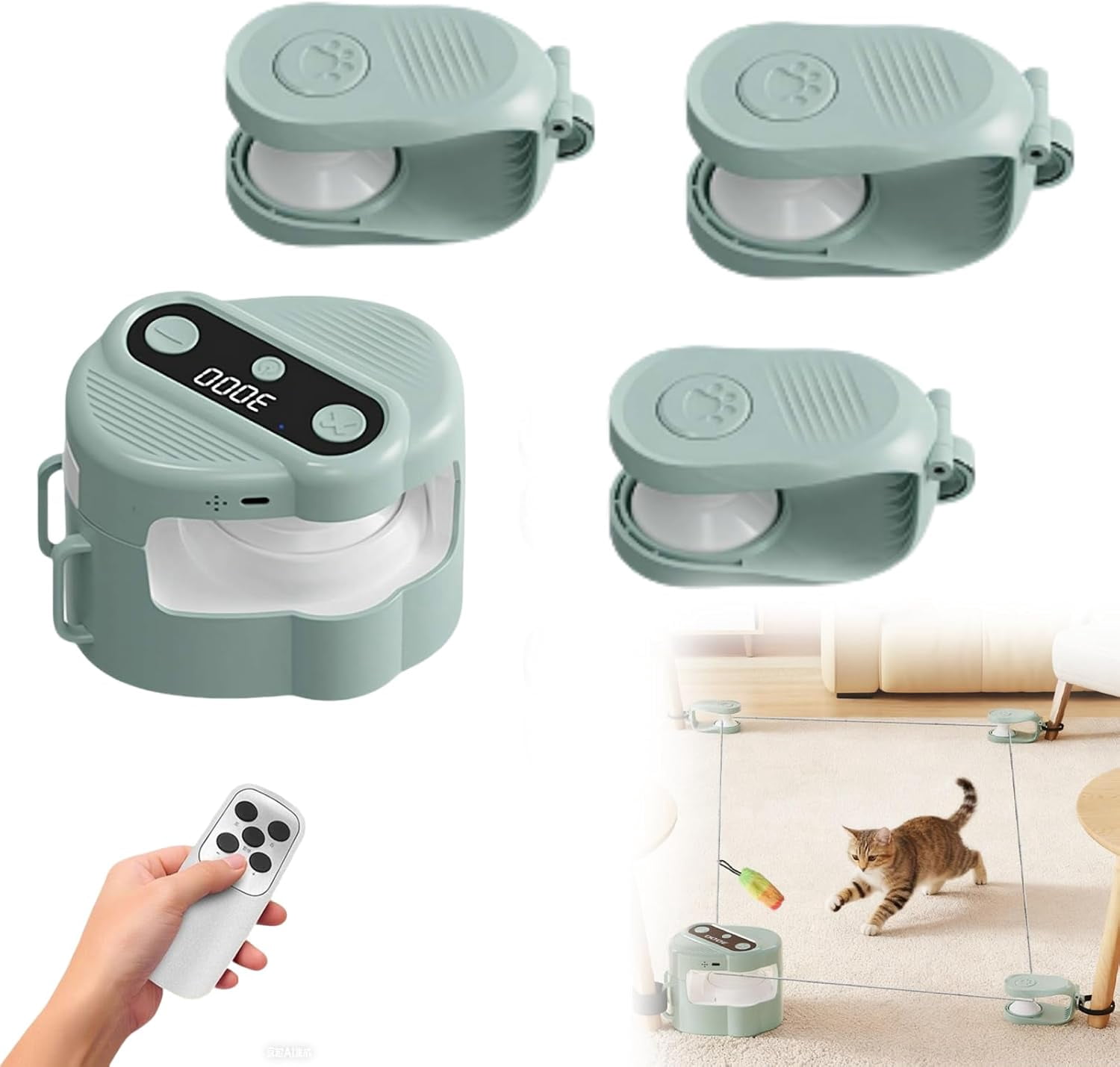 Cat Play Chase  Interactive Cat Toy for Indoor Cats – Automatic Moving & Enrichment Toy for Indoor Cats/Kitten