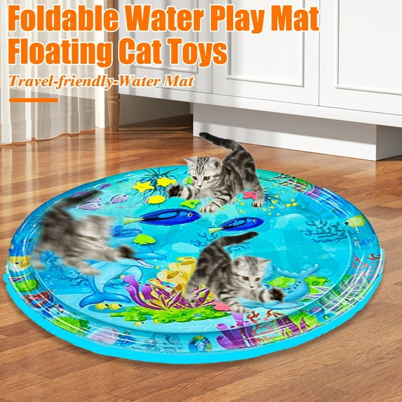 Cat Play Mat Thickened Water Sensor Pet Play Mat Water Sensing Cooling Mat Toy Interactive Pet Water Sensor Pad