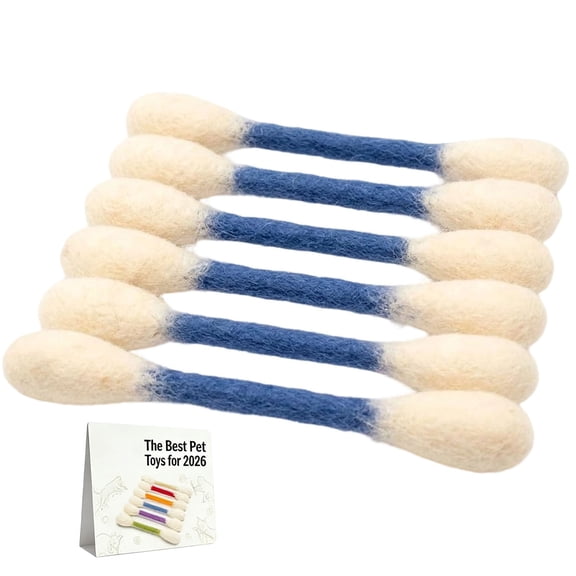 Cat Play Toy 6 Pack Chew Sticks and Ropes for Indoor Cats Teething and Boredom Relief Interactive Play Kit for Kittens and Adult Cats Cat Toy Blue - A