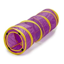 Cat Play Tunnel Tube Crinkle Fabric Spring expands to 33" Collapse Stores at 1" (1 Cat Tunnel)