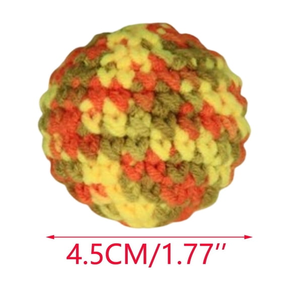 Cat Play Yarn Ball Toy, Knitted Texture Interactive Pet Accessory, Built In Bell Activity Ball, Lightweight Chase Exercise Toy, Indoor Enrichment Play Companion