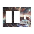 thumbnail image 1 of Cat Playing Dj Switch Cover Decorative Wall Plate 3-Gang 2-Decor 1-Toggle Standard Size, 1 of 5