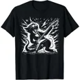 thumbnail image 1 of Cat Playing Electric Guitar Punk Rock Rocker Boys Kids Men Graphic Unisex T-Shirt up to size 5XL, 1 of 2