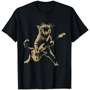 Cat Playing Guitar - Funny Guitar Cat T-Shirt