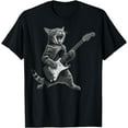 thumbnail image 1 of Cat Playing Guitar Rock Star Rock and Roll Unisex T-Shirt for Men Women Kids Toddler, 1 of 5