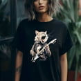 Cat Playing Guitar TShirt, Rock Cat Playing Guitar Funny Guitar Cat