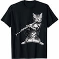 thumbnail image 1 of Cat Playing The Clarinet Gifts For Cat Lover Cat Mom Cat Dad T-Shirt, 1 of 2