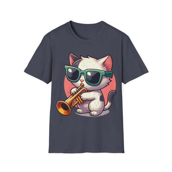 Cat Playing Trumpet Musician Player Music Playing Expert TShirt