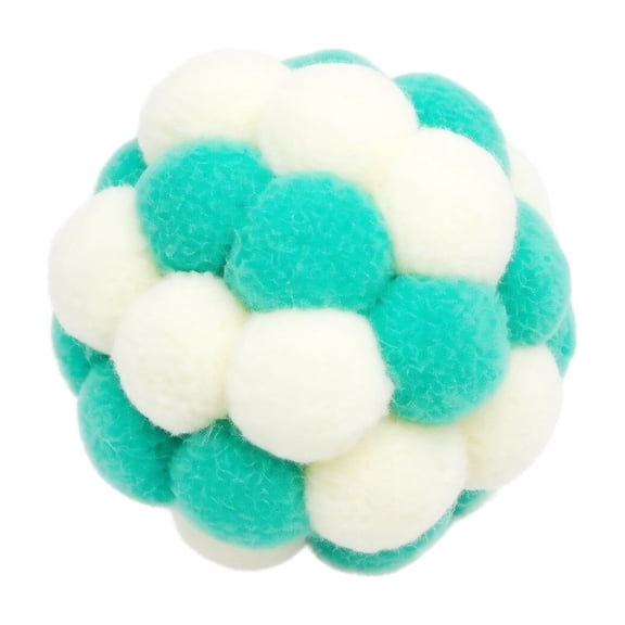 Cat Plush Ball Toy with Macaron Squeaky Design Light Rolling and BuiltIn Bell for Interactive Chasing and Stress Relief Pet Toys
