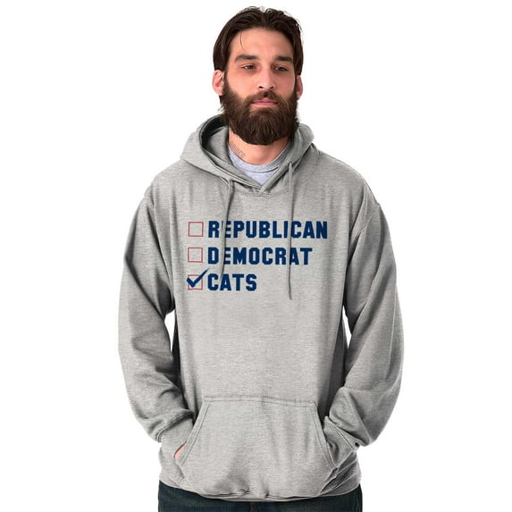 Cat Political Funny Election Politics Hoodie Sweatshirt Women Men Brisco Brands S