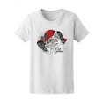 thumbnail image 1 of Cat Portrait In A Red Summer Hat Tee Women's -Image by Shutterstock, 1 of 2