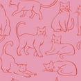 thumbnail image 1 of Cat Poses Peel & Stick Wallpaper, 1 of 21