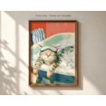 Cat Poster, Brown Tabby Bathtub, Whimsical, Colourful Bath, Bathroom ...