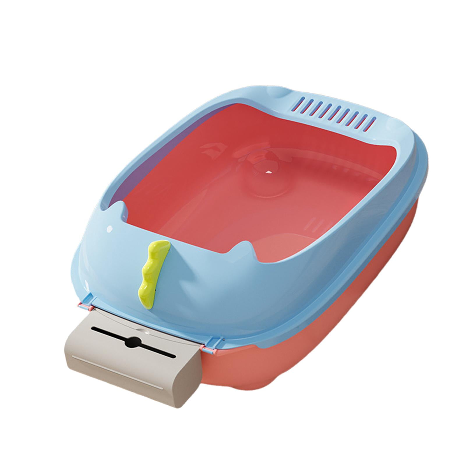 Cat Potty Toilet Large Pan Cage Litter Pan Splashproof Pet Litter Tray