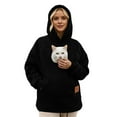 thumbnail image 1 of Cat Pouch Hoodie Pet Carrier Hoodie Zipper Kangaroo Pocket Sweatshirt With Pet Pouch Fleece Warm Pet Sweatshirt Outdoor, 1 of 8