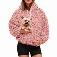 thumbnail image 1 of Cat Pouch Hoodie Pet Carrier Sweatshirt Large Pocket Pullover Shirt Dog Kangaroo Pocket Sweatshirt Pet Carrier Pullover, 1 of 4