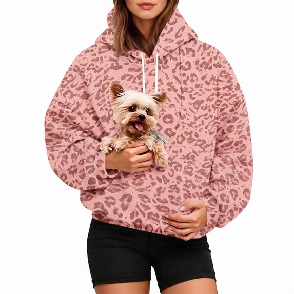 Cat Pouch Hoodie Pet Carrier Sweatshirt Large Pocket Pullover Shirt Dog Kangaroo Pocket Sweatshirt Pet Carrier Pullover