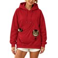 thumbnail image 1 of Cat Pouch Hoodie Pet Carrier Sweatshirt Large Pocket Pullover Shirt Wearable Cat Dog Carrier Hoodie, 1 of 4